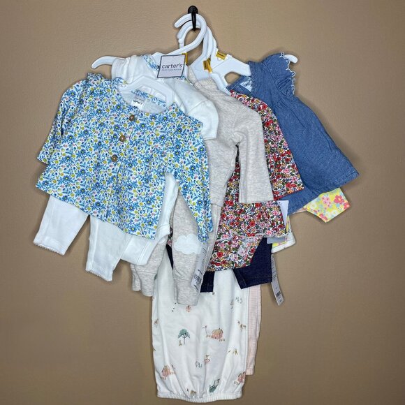 Six Adorable Baby Girl New Born Outfits - Picture 2 of 16